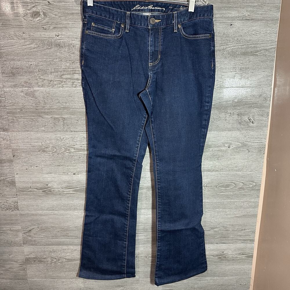 Eddie Bauer Women's Size 10 Bootcut Slightly Curvy Stretch Specially Dyed 32x29